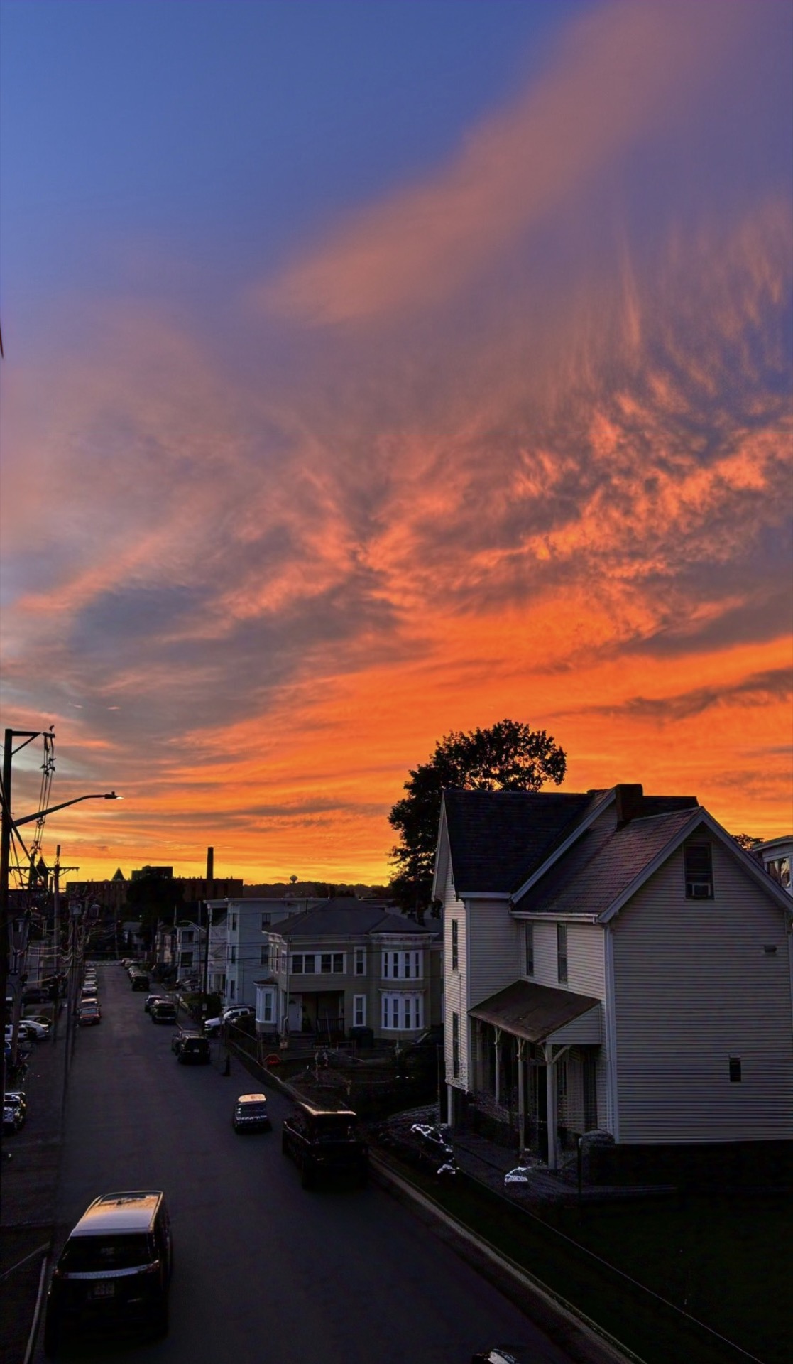 Sunset reflections along the Merrimack River in Lowell